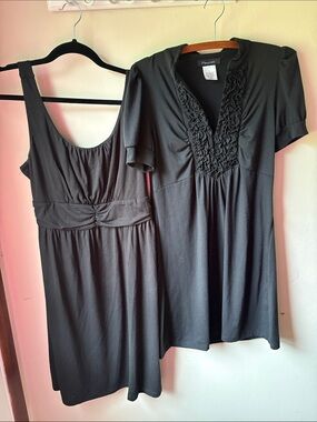 Fleurish Black Women's Knit Dress and Faded Glory Tank Dress